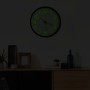 Reloj de pared luminoso negro 30 cm