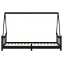 Estructura de cama para niños madera de pino negro 90x200 cm