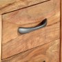 Carrito de cocina de madera maciza de acacia 80x45x91 cm