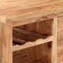 Carrito de cocina de madera maciza de acacia 80x45x91 cm
