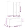 Set de muebles de recibidor madera contrachapada roble ahumado