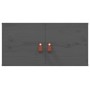 Armarios de pared 2 uds madera maciza de pino gris 60x30x30 cm