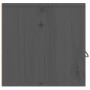Armarios de pared 2 uds madera maciza de pino gris 60x30x30 cm