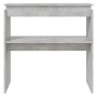 Mesa consola madera de ingeniería gris 80x30x80 cm