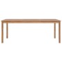 Mesa de jardín de madera maciza de teca 200x100x77 cm