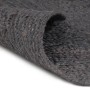 Alfombra de yute tejida a mano redonda gris oscuro 240 cm