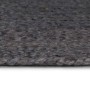 Alfombra de yute tejida a mano redonda gris oscuro 240 cm