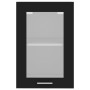Armario colgante cristal madera contrachapada negro 40x31x60 cm