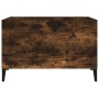 Mueble discos madera contrachapada roble ahumado 74,5x38x48 cm