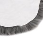 Alfombra de piel de oveja gris claro 60x180 cm