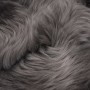 Alfombra de piel de oveja gris claro 60x180 cm