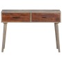 Mesa consola de madera maciza de mango gris 110x35x75 cm