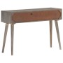 Mesa consola de madera maciza de mango gris 110x35x75 cm
