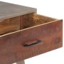 Mesa consola de madera maciza de mango gris 110x35x75 cm