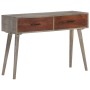 Mesa consola de madera maciza de mango gris 110x35x75 cm