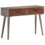 Mesa consola de madera maciza de mango gris 110x35x75 cm