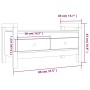 Banco de recibidor madera maciza de pino gris 80x40x43 cm