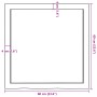 Estante pared madera roble tratada marrón claro 60x60x(2-6) cm