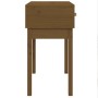 Mesa consola de madera maciza de pino marrón miel 76,5x40x75 cm