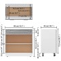 Armario inferior cocina contrachapada gris Sonoma 80x46x81,5 cm