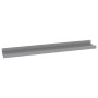 Estantes de pared 4 unidades gris 60x9x3 cm