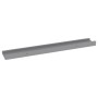 Estantes de pared 4 unidades gris 60x9x3 cm