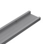 Estantes de pared 4 unidades gris 60x9x3 cm