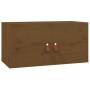 Armarios de pared 2 uds madera pino marrón miel 60x30x30 cm