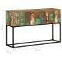 Mesa consola de madera maciza reciclada 120x30x75 cm