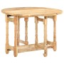 Mesa de comedor redonda de madera maciza de mango 110x76 cm