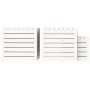Set de cajas de jardín 3 piezas madera maciza de pino blanco