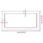 Estante pared madera roble tratada marrón oscuro 60x30x(2-4) cm