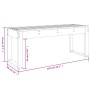 Banco de jardín madera maciza de abeto Douglas 110x38x45 cm
