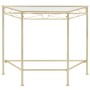 Mesa auxiliar de estilo vintage metal 87x34x73 cm dorada