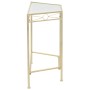 Mesa auxiliar de estilo vintage metal 87x34x73 cm dorada