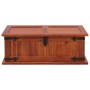 Baúl de almacenamiento de madera maciza de acacia 60x25x22 cm