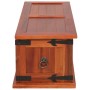 Baúl de almacenamiento de madera maciza de acacia 60x25x22 cm