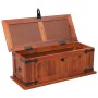 Baúl de almacenamiento de madera maciza de acacia 60x25x22 cm