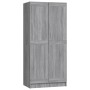 Armario de madera contrachapada gris Sonoma 82,5x51,5x180 cm