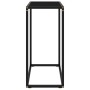 Mesa consola vidrio templado negro 60x35x75 cm