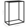 Mesa consola vidrio templado negro 60x35x75 cm