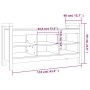 Banco de recibidor madera maciza pino marrón miel 110x40x60 cm