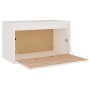 Armario de pared madera maciza de pino blanco 60x30x35 cm