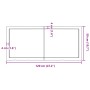 Tablero mesa madera tratada borde vivo marrón 120x50x(2-6) cm