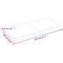 Tablero mesa madera tratada borde vivo marrón 120x60x(2-6) cm