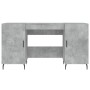 Escritorio madera de ingeniería gris hormigón 140x50x75 cm