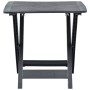 Mesa de jardín plegable de plástico gris antracita 79x72x70 cm