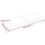 Tablero mesa madera tratada borde vivo marrón 140x60x(2-6) cm
