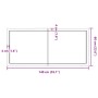 Tablero mesa madera tratada borde vivo marrón 140x60x(2-6) cm
