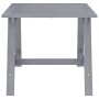 Mesa de comedor de jardín madera maciza acacia gris 88x88x74 cm